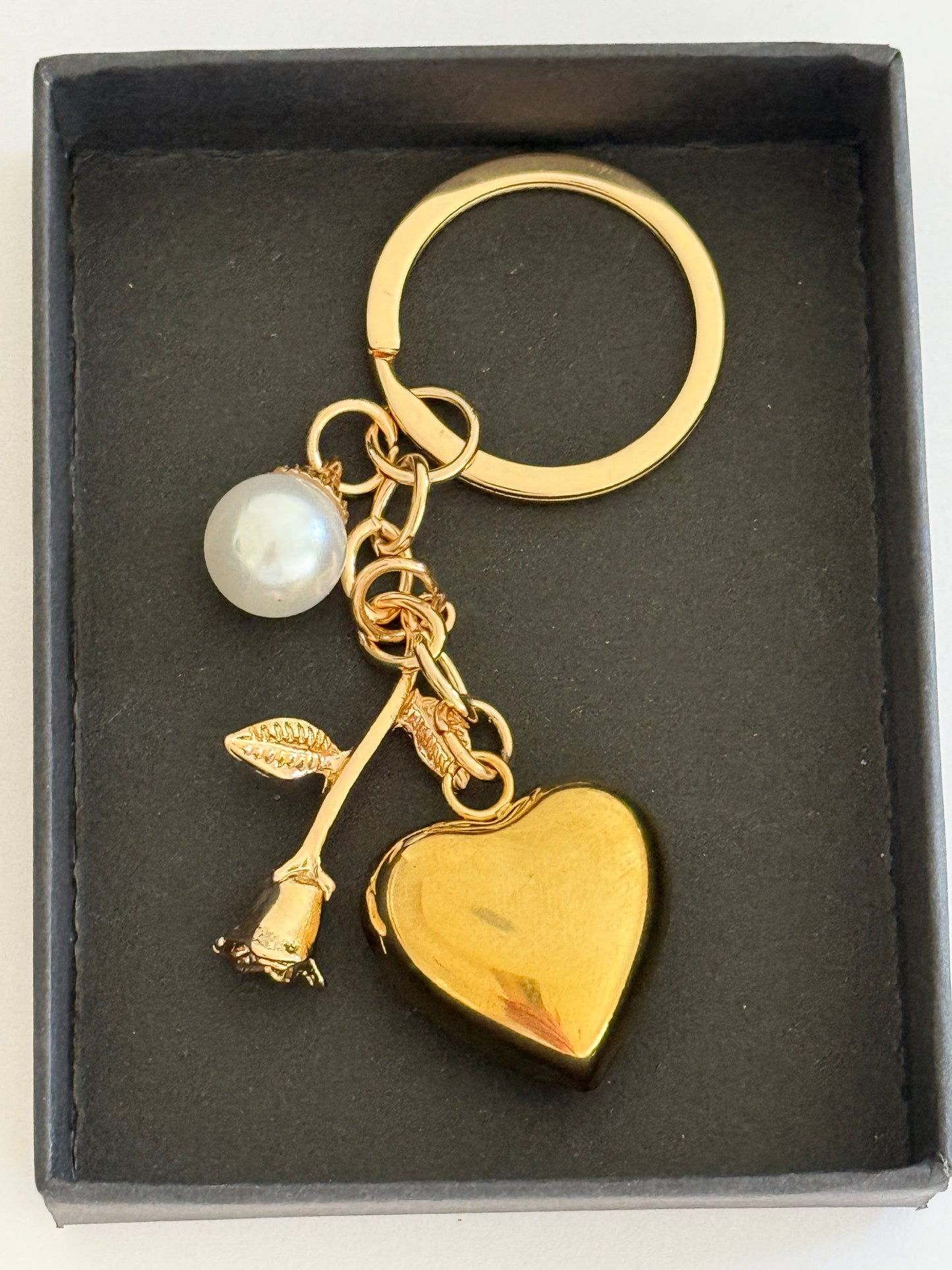 Gold Sean Rose Key Ring