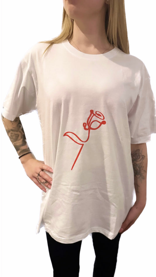 White Sean Rose Oversized T Shirt | Sean Wepener Store 