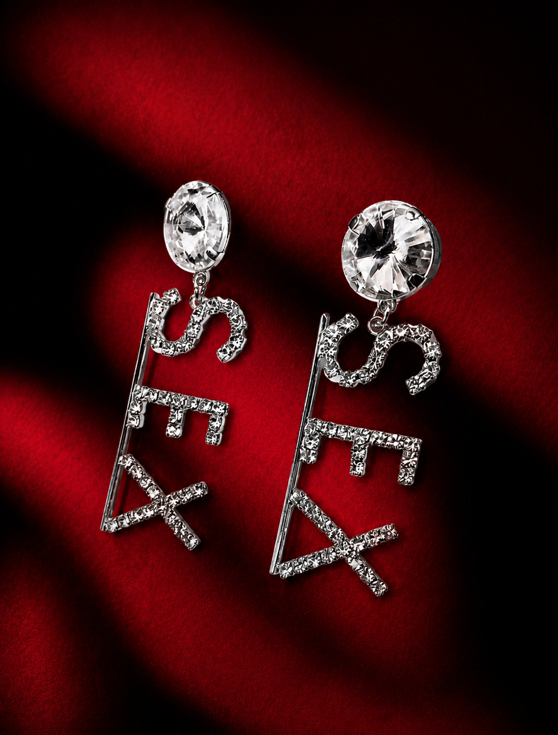Rhinestone Sex Earrings