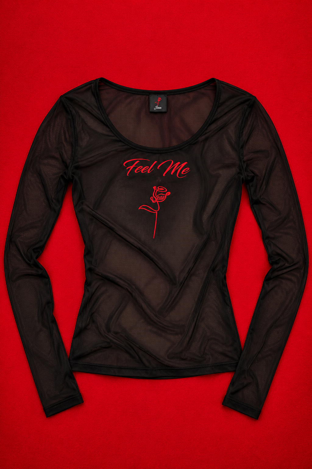 "Feel Me" Mesh Long Sleeve Top