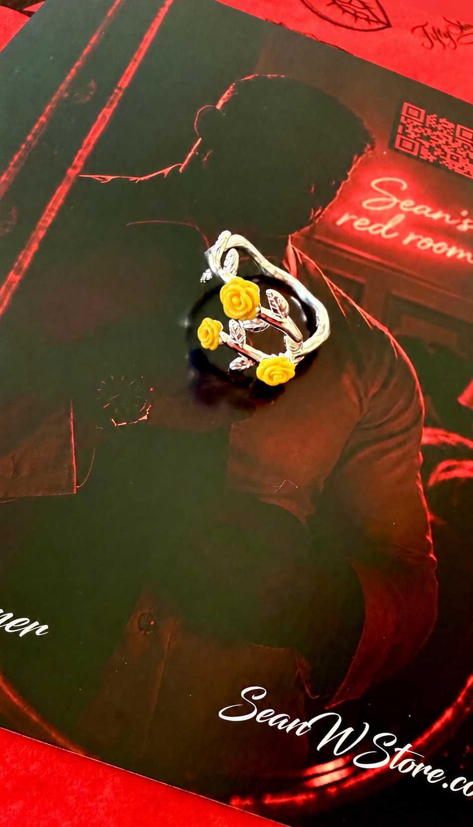 Sean Silver Yellow Rose Ring