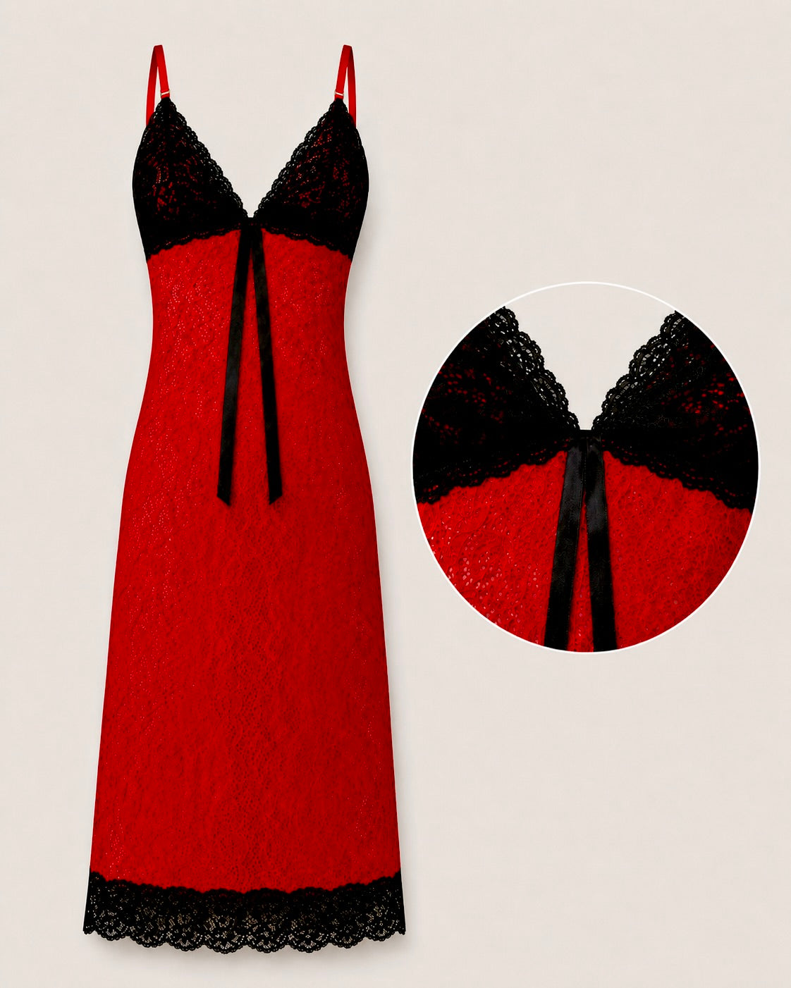 I Aim To Please Long Lace Nightie