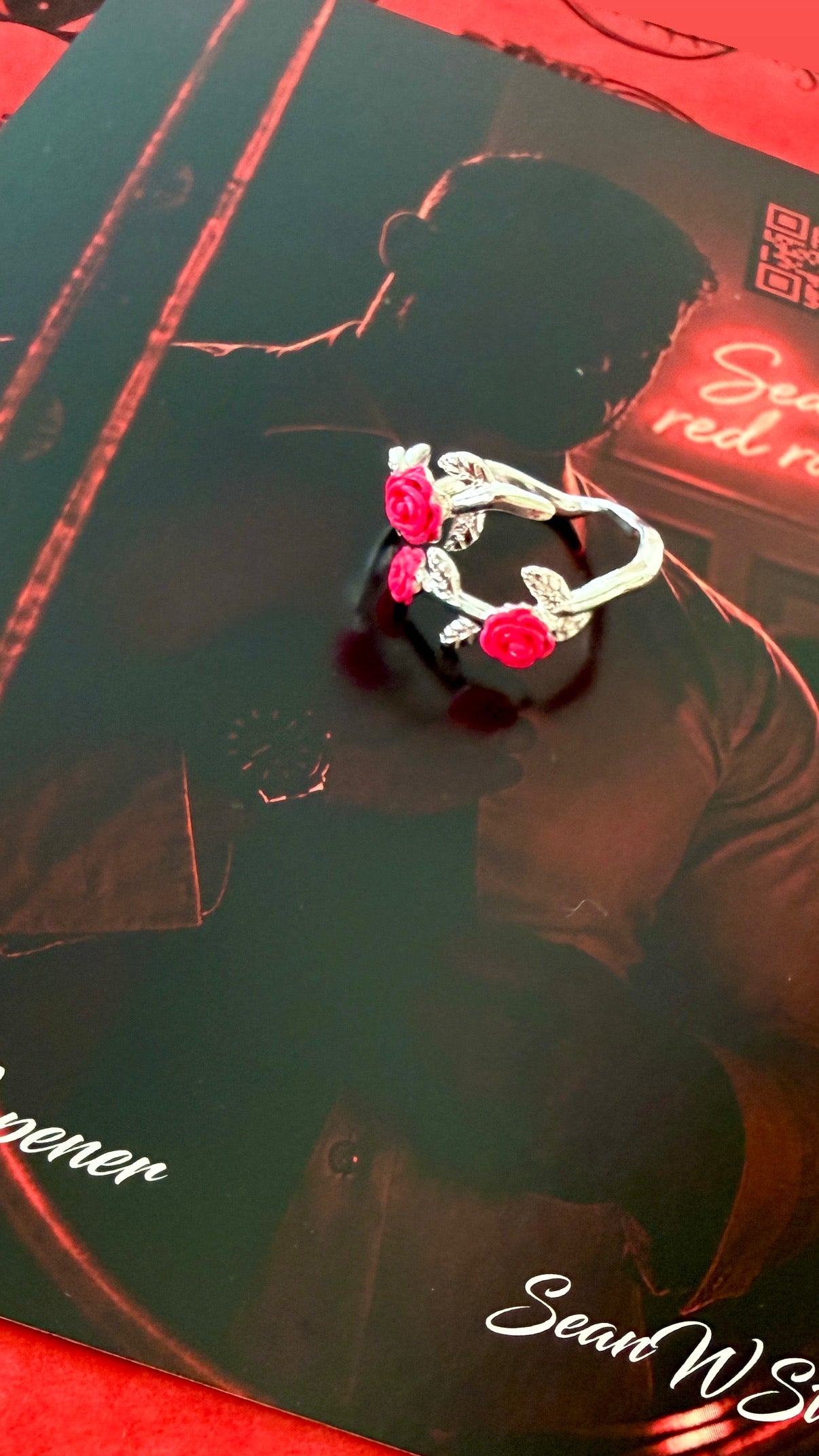 Sean Silver Hot Pink Rose Ring