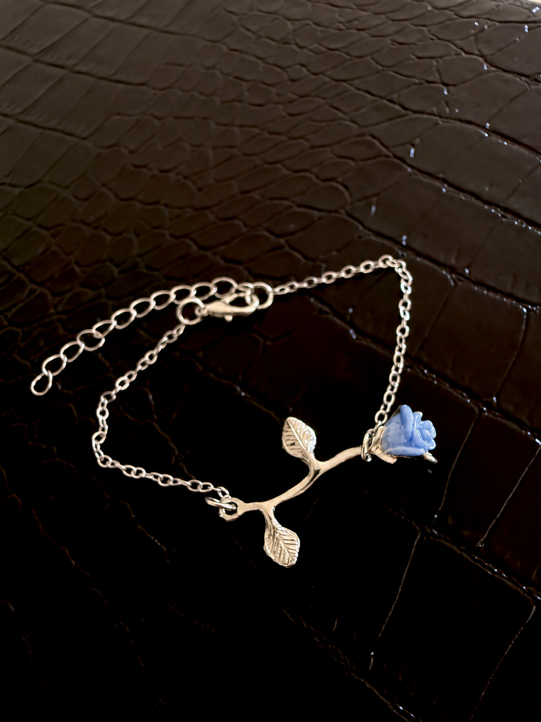 Baby Blue Rose Bracelet