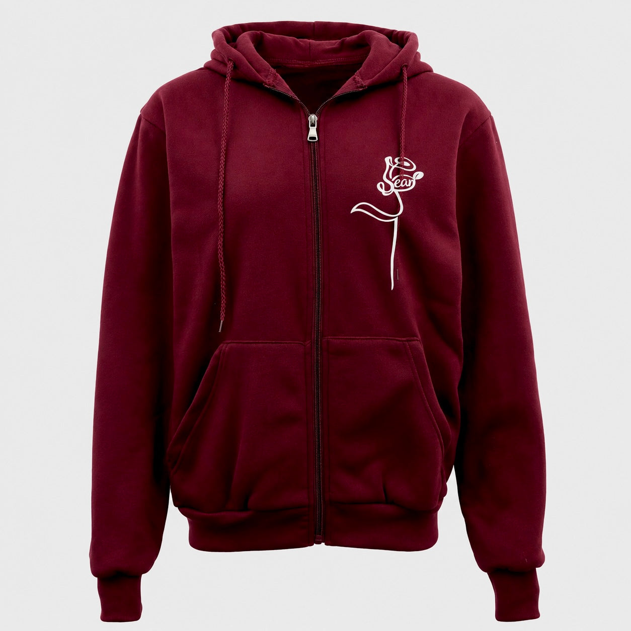 Burgundy Sean Rose Hoodie