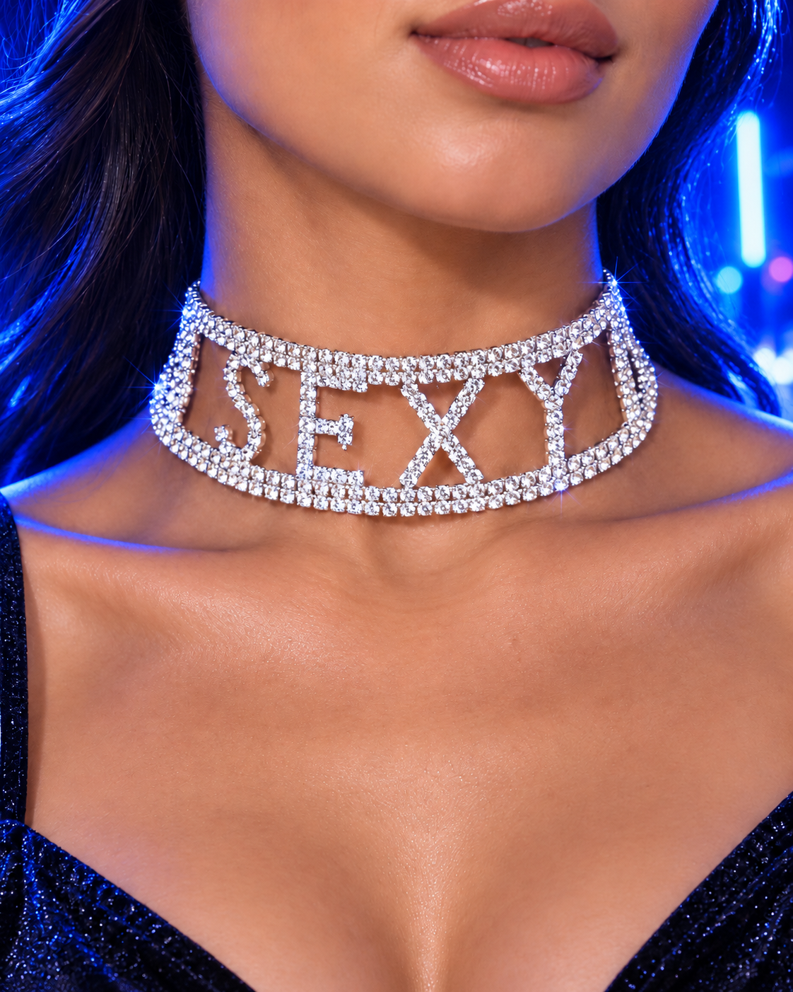Sexy Rhinestone Choker Necklace