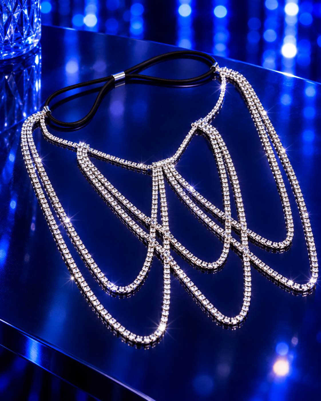 Rhinestone Thigh Garter Chain