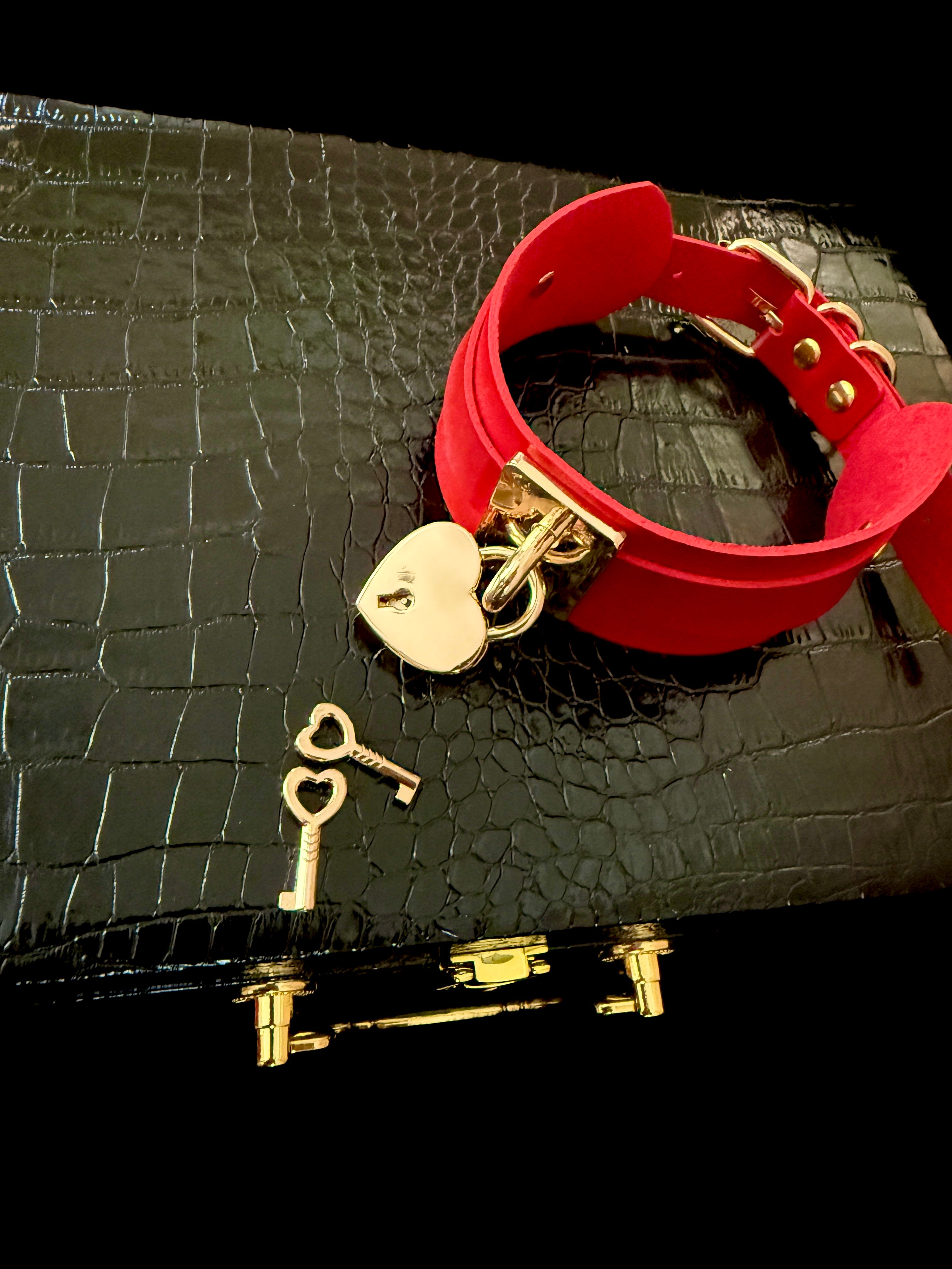 Red Lock Me Up Choker