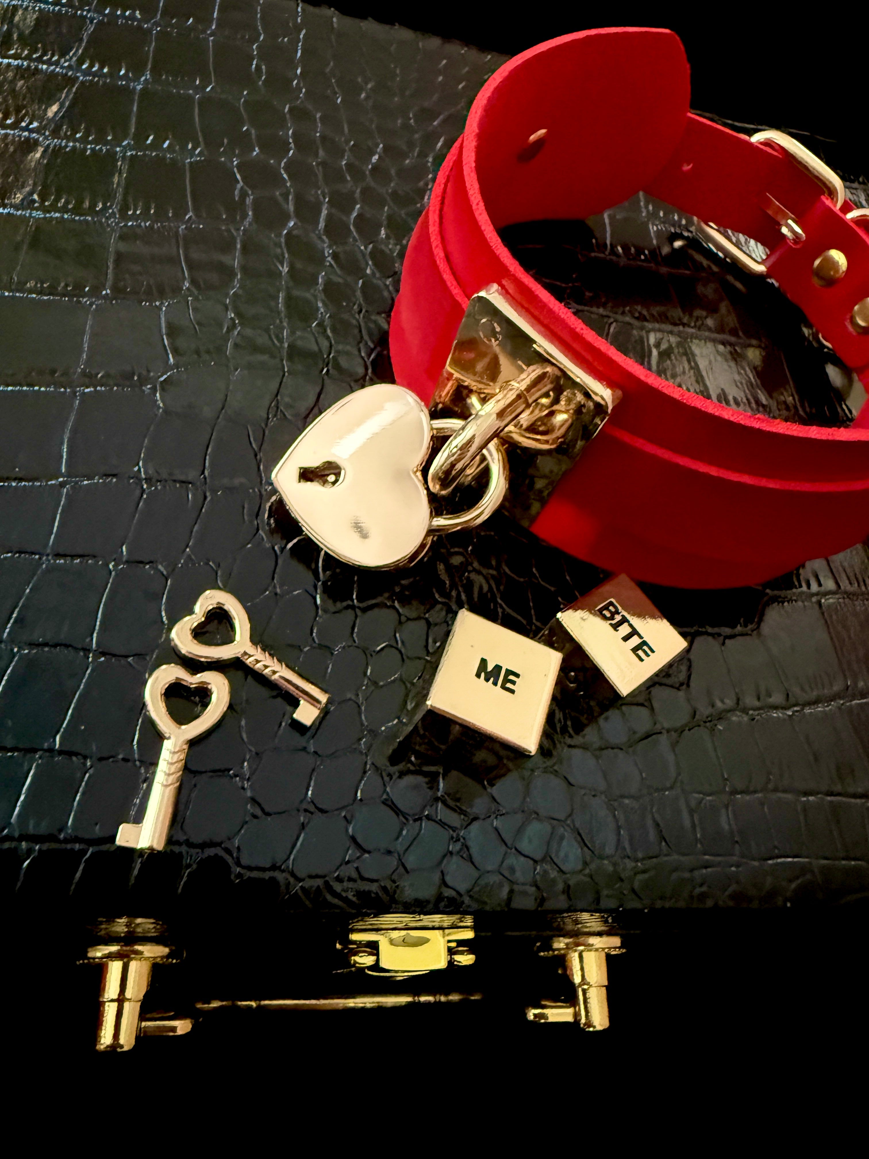 Red Lock Me Up Choker