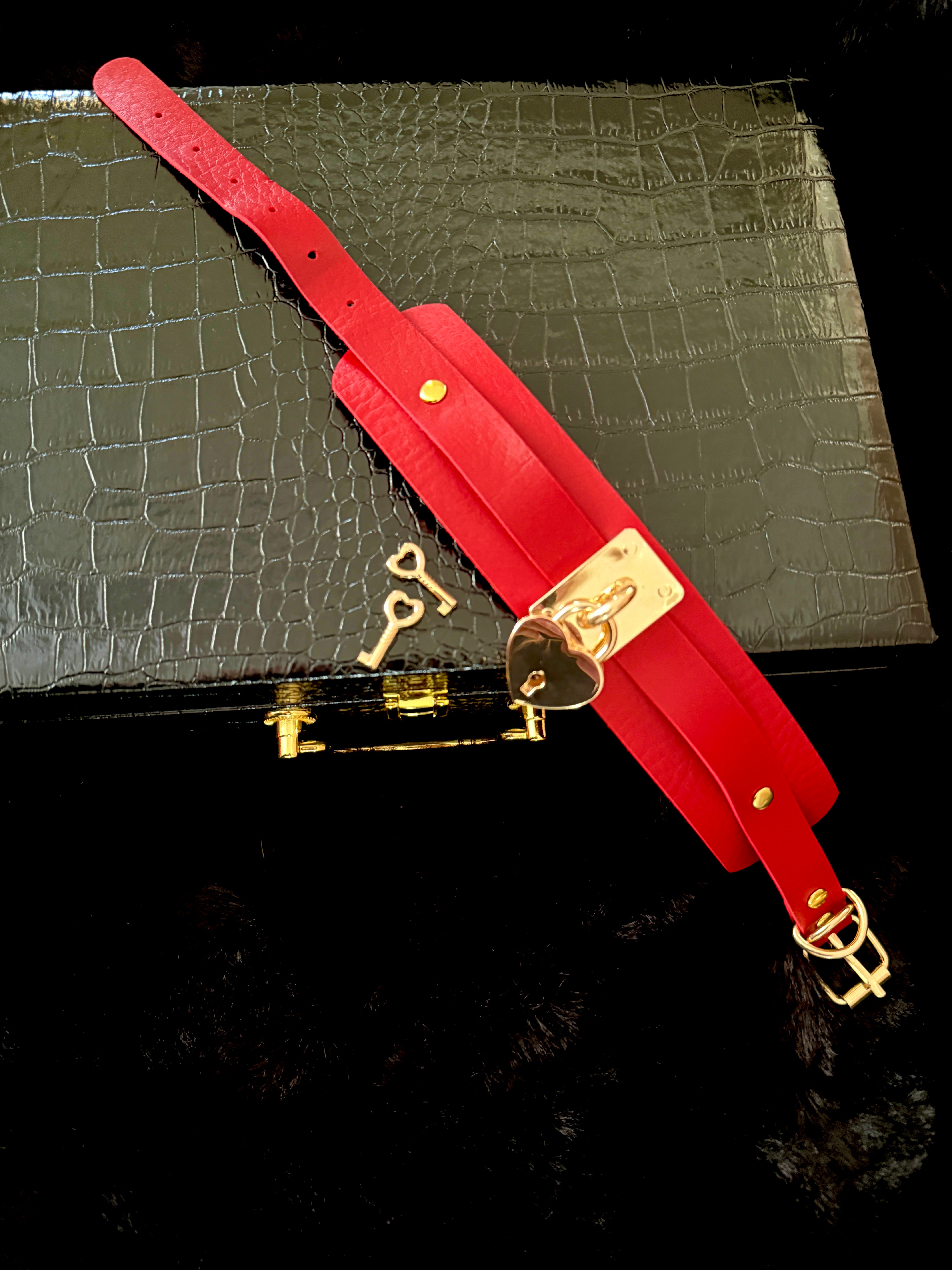 Red Lock Me Up Choker
