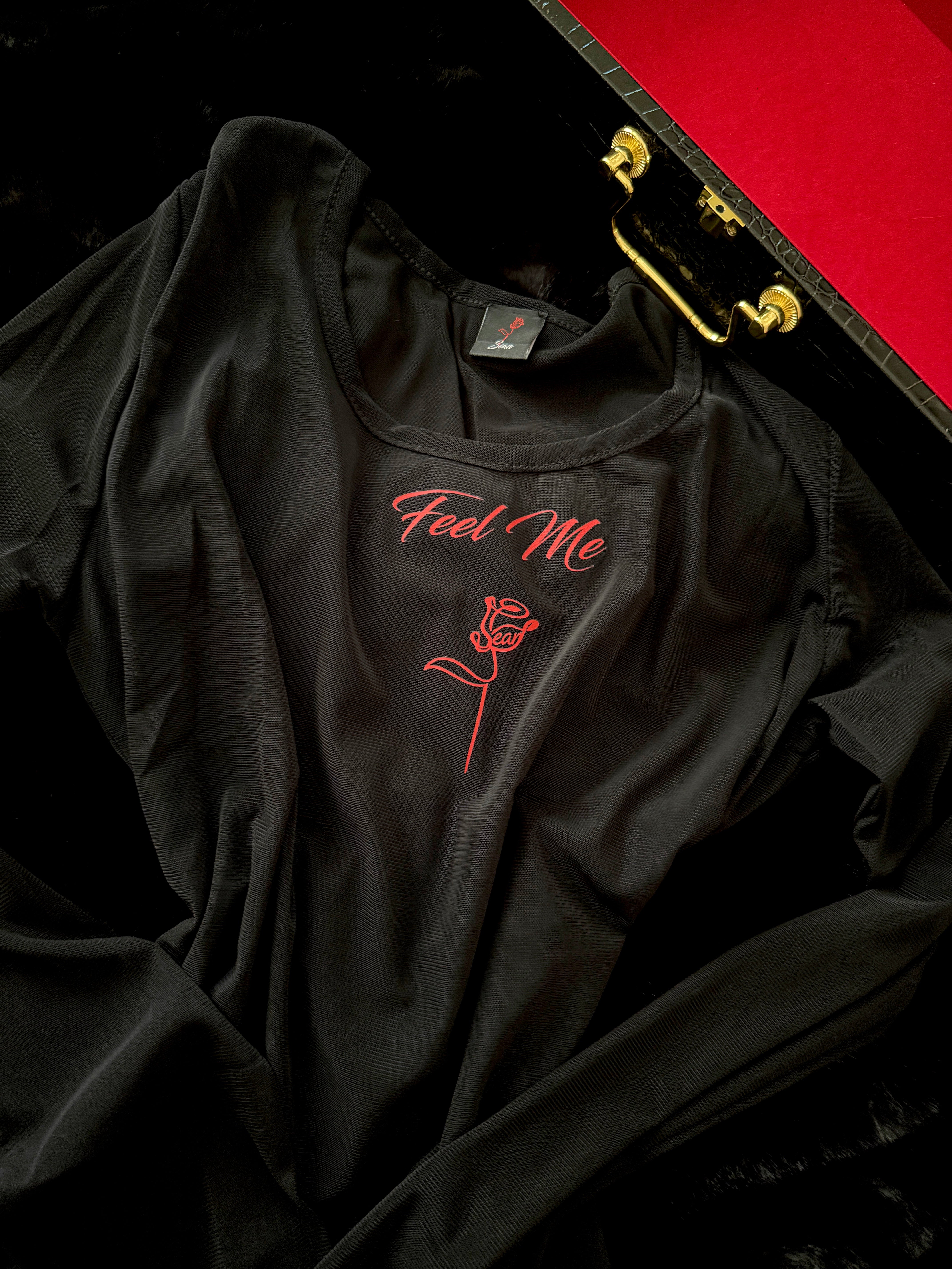 "Feel Me" Mesh Long Sleeve Top