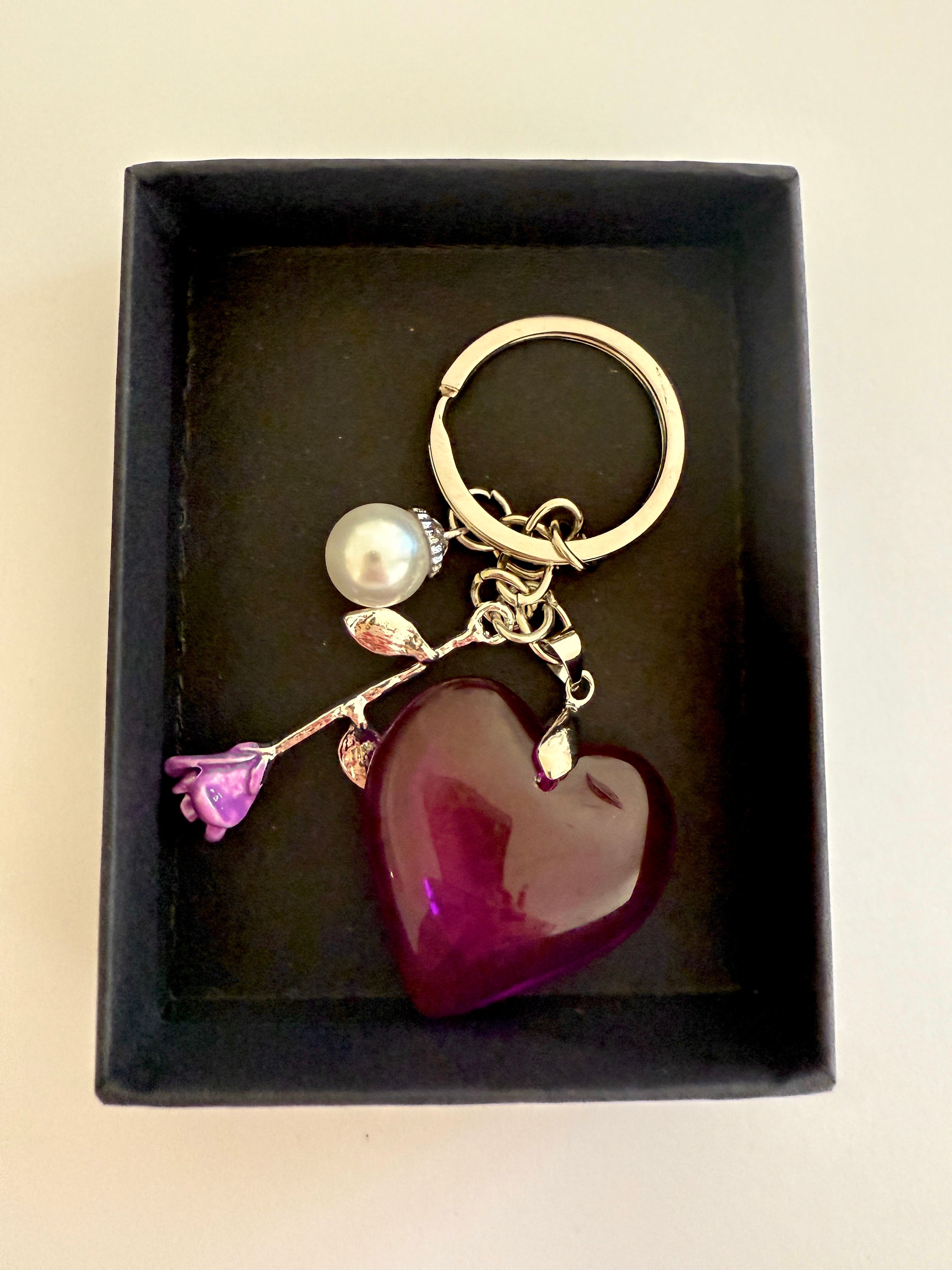 Purple Sean Rose Key Ring