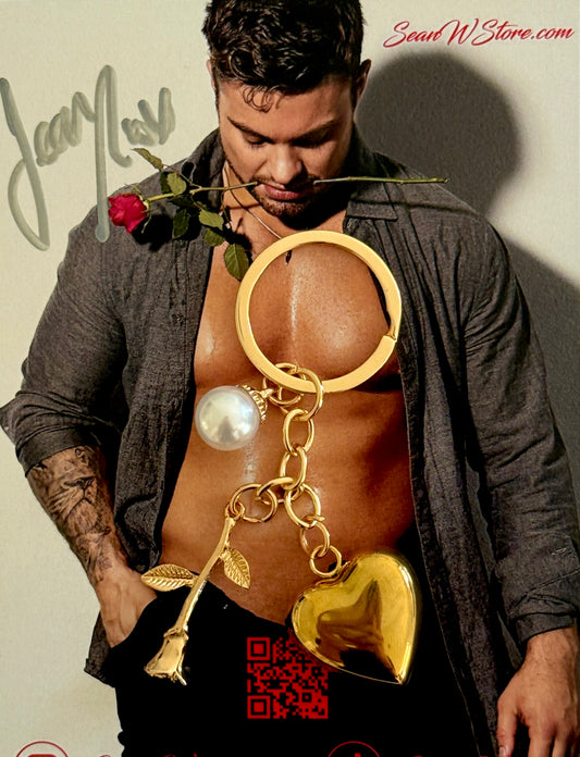 Gold Sean Rose Key Ring