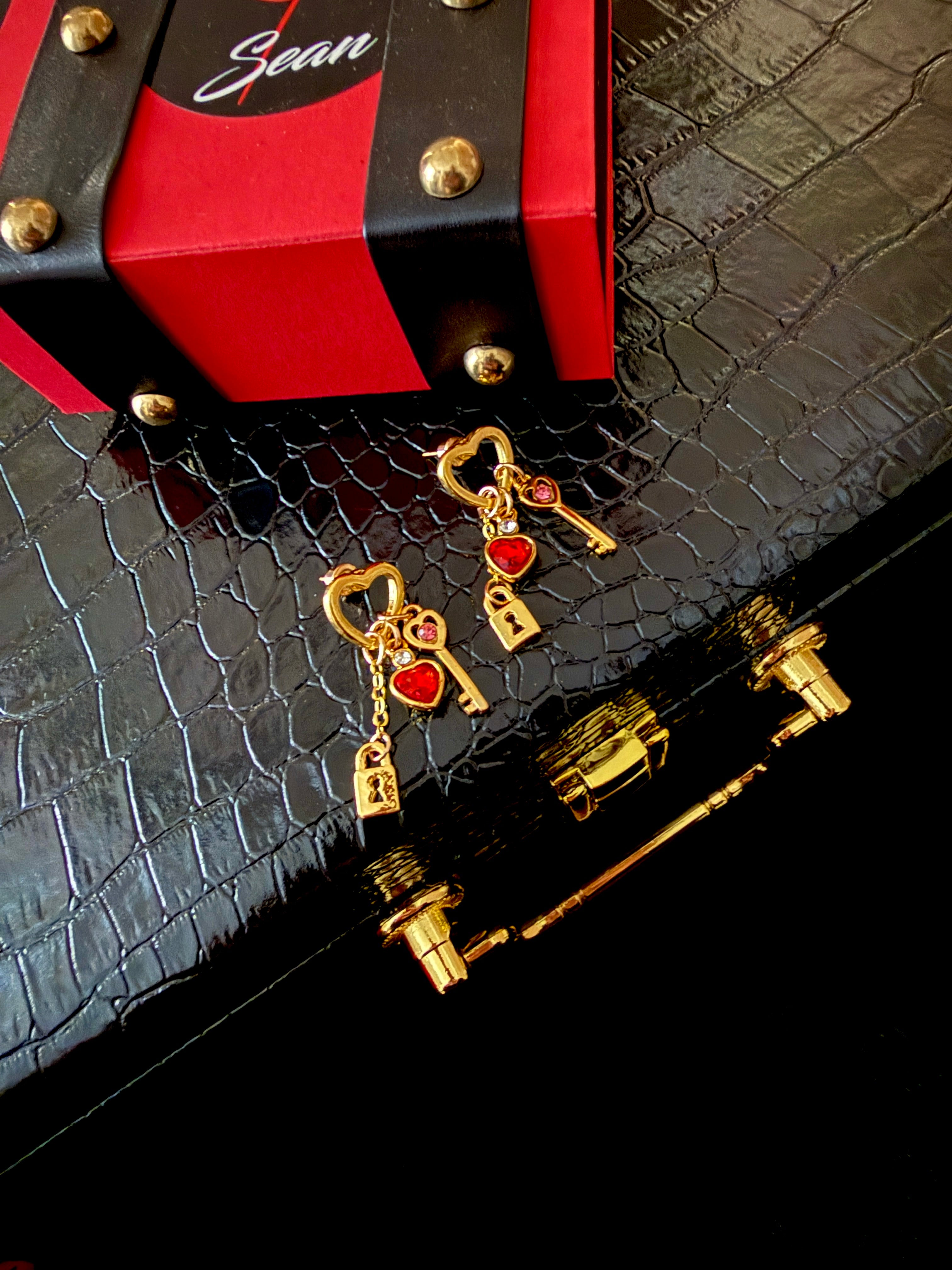Mini Heart Lock Earrings