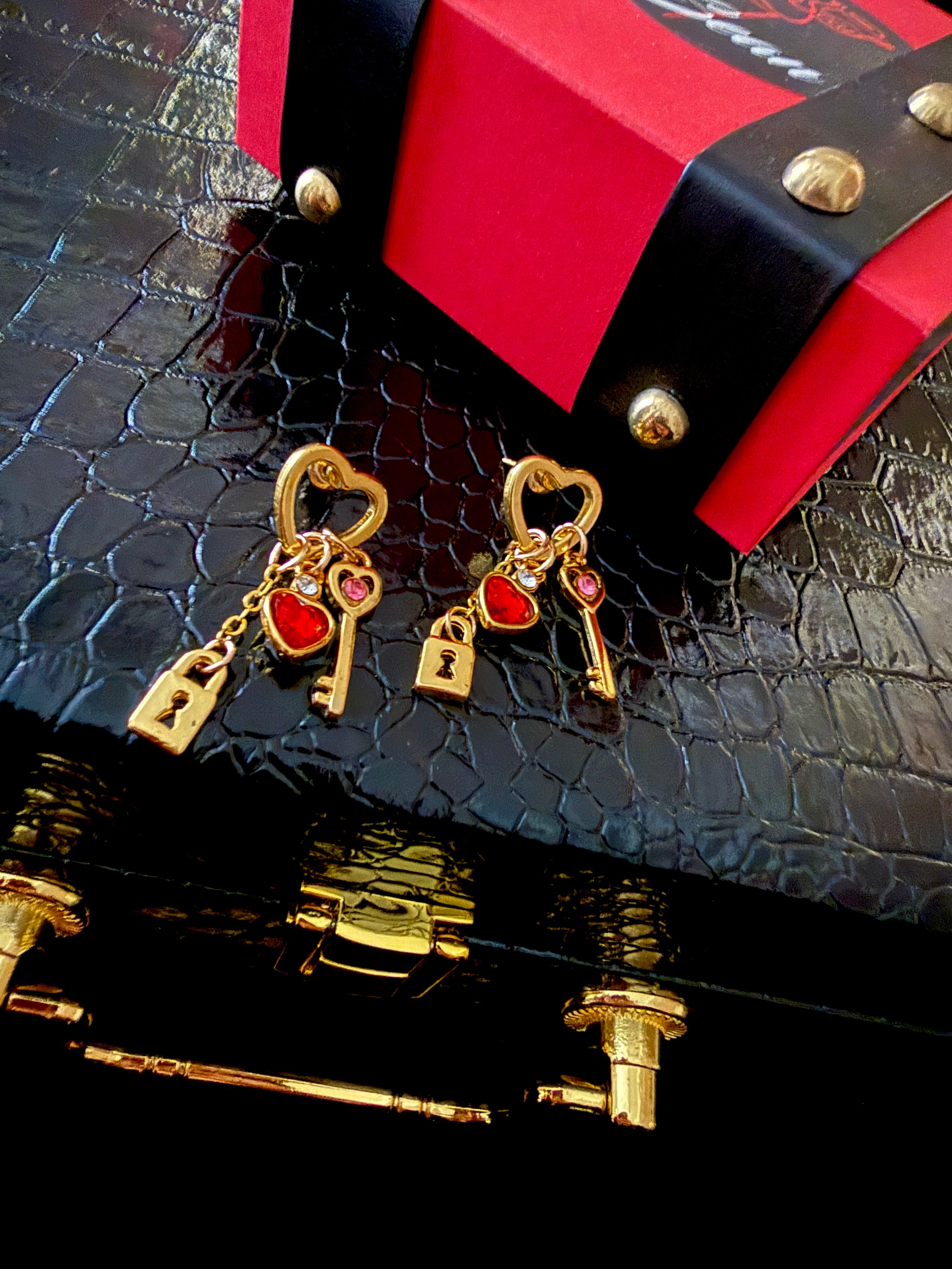 Mini Heart Lock Earrings