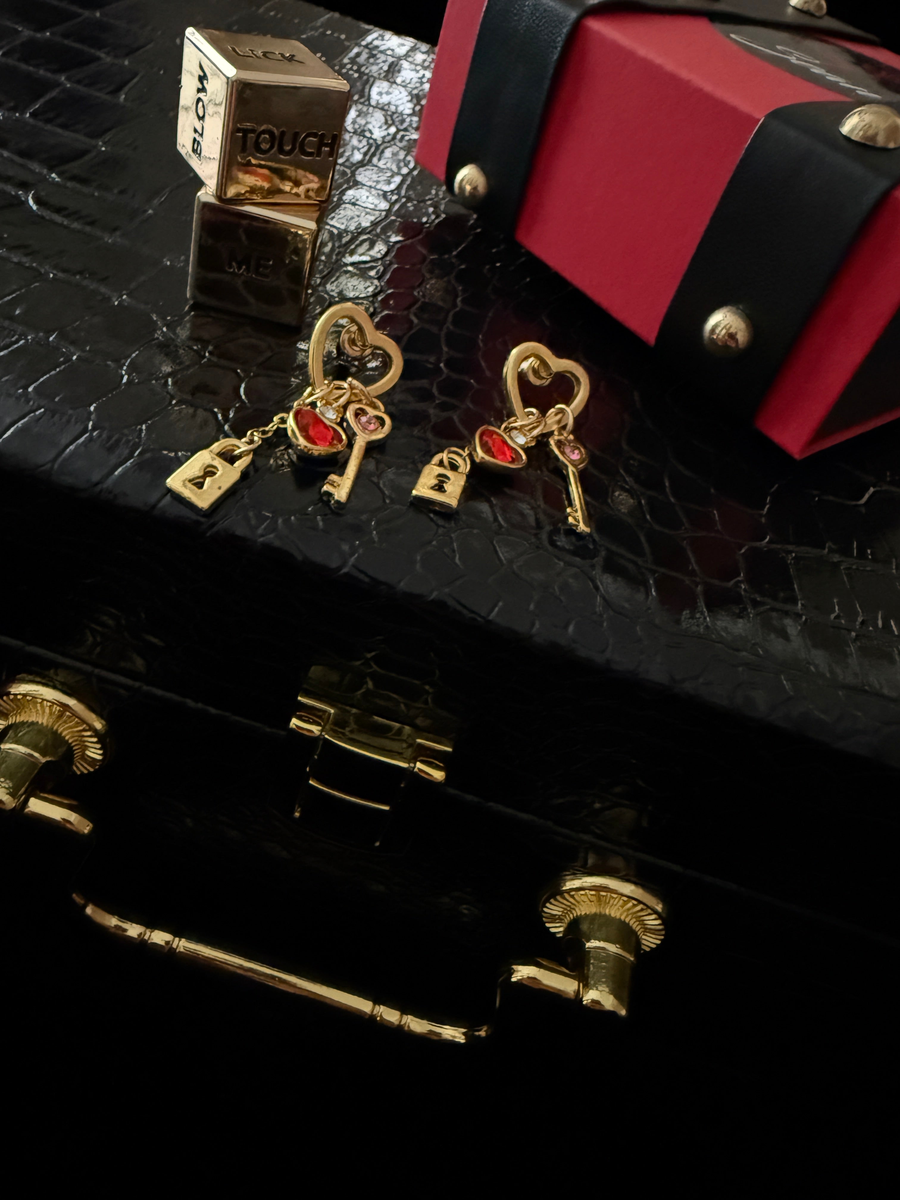 Mini Heart Lock Earrings