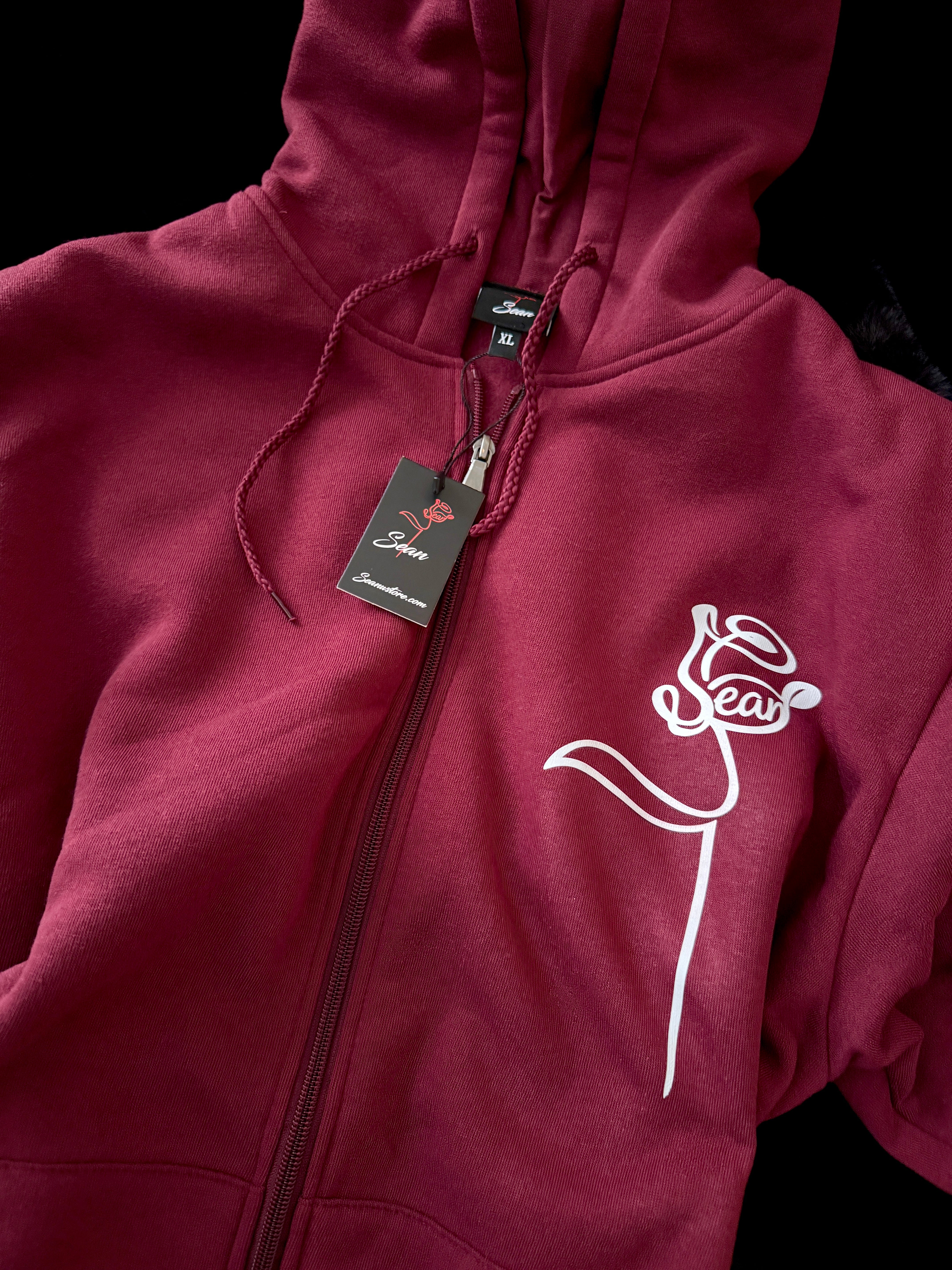 Burgundy Sean Rose Hoodie