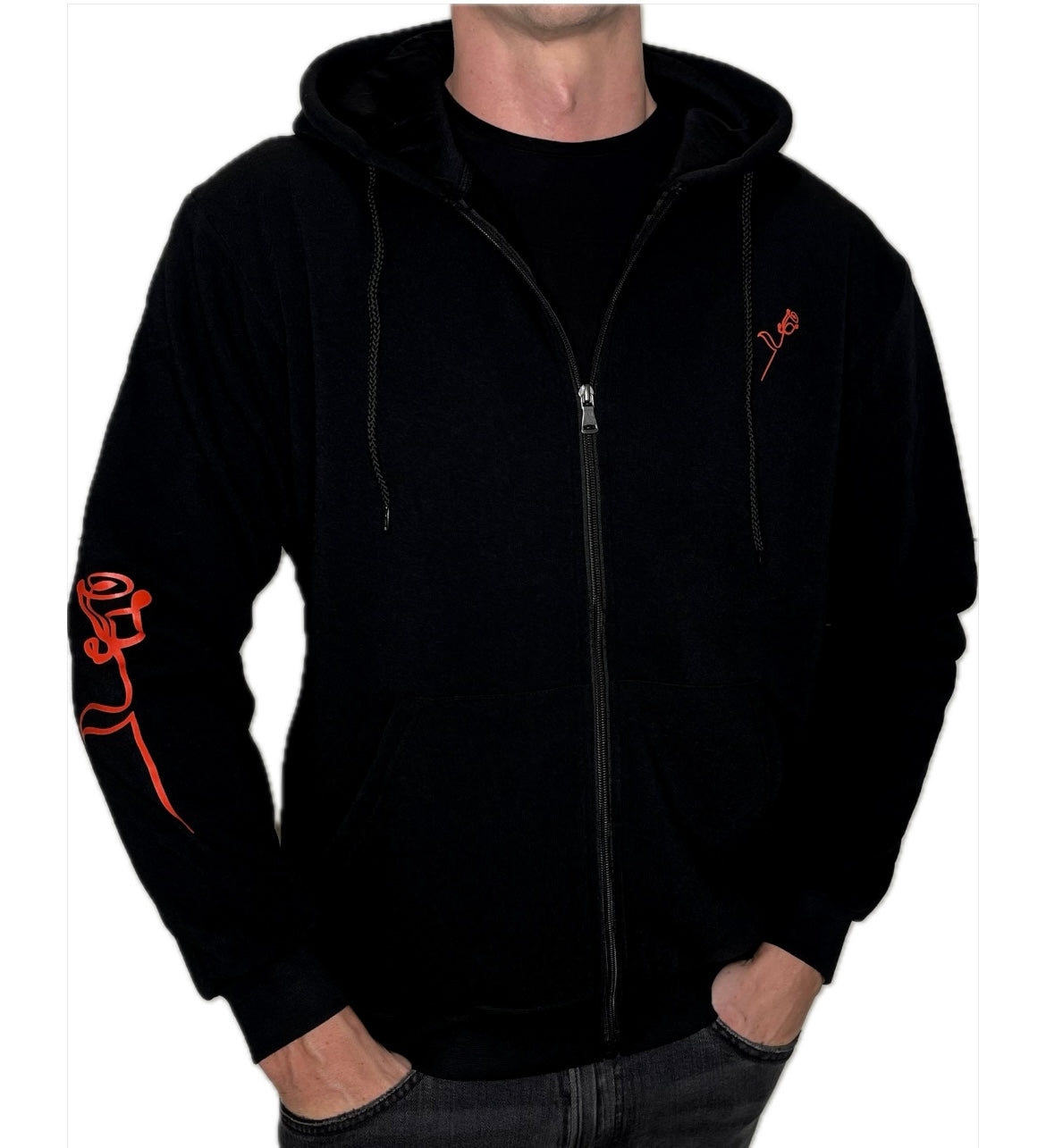 Sean Tattoo Rose Zip Hoodie