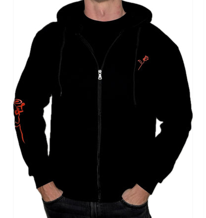 Sean Tattoo Rose Zip Hoodie