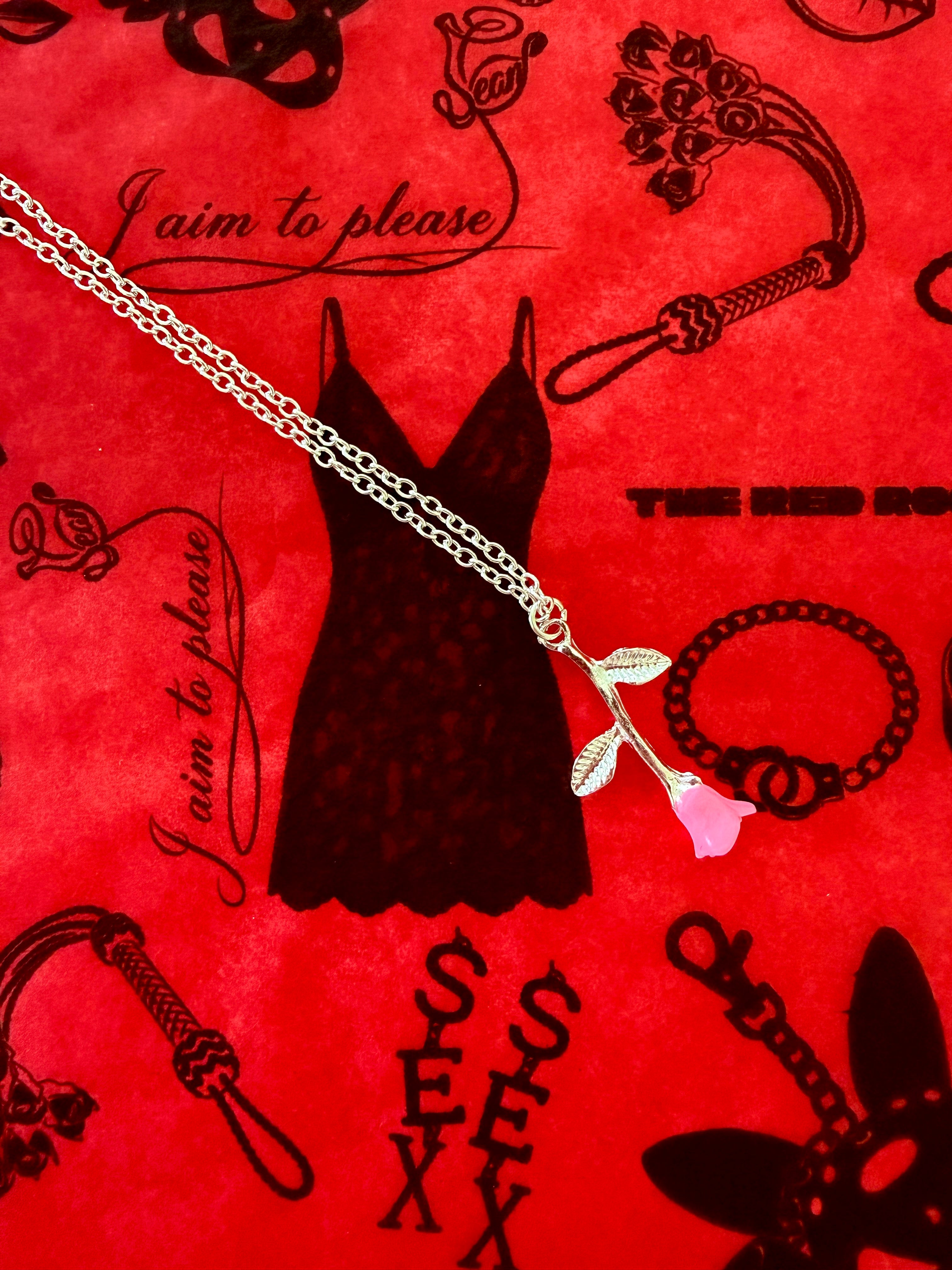 Light Pink Sean Rose Necklace