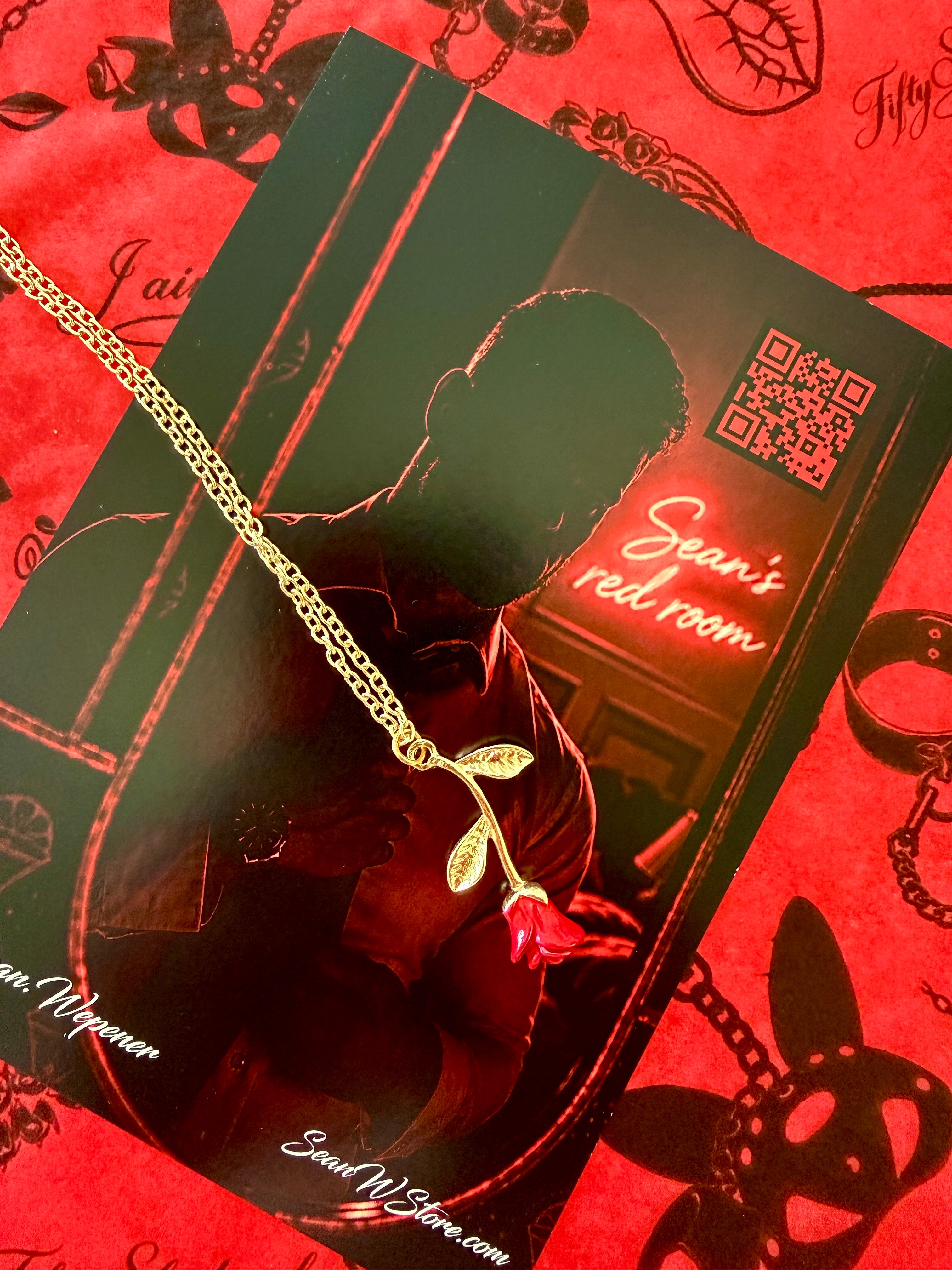 Red Gold Sean Rose Necklace