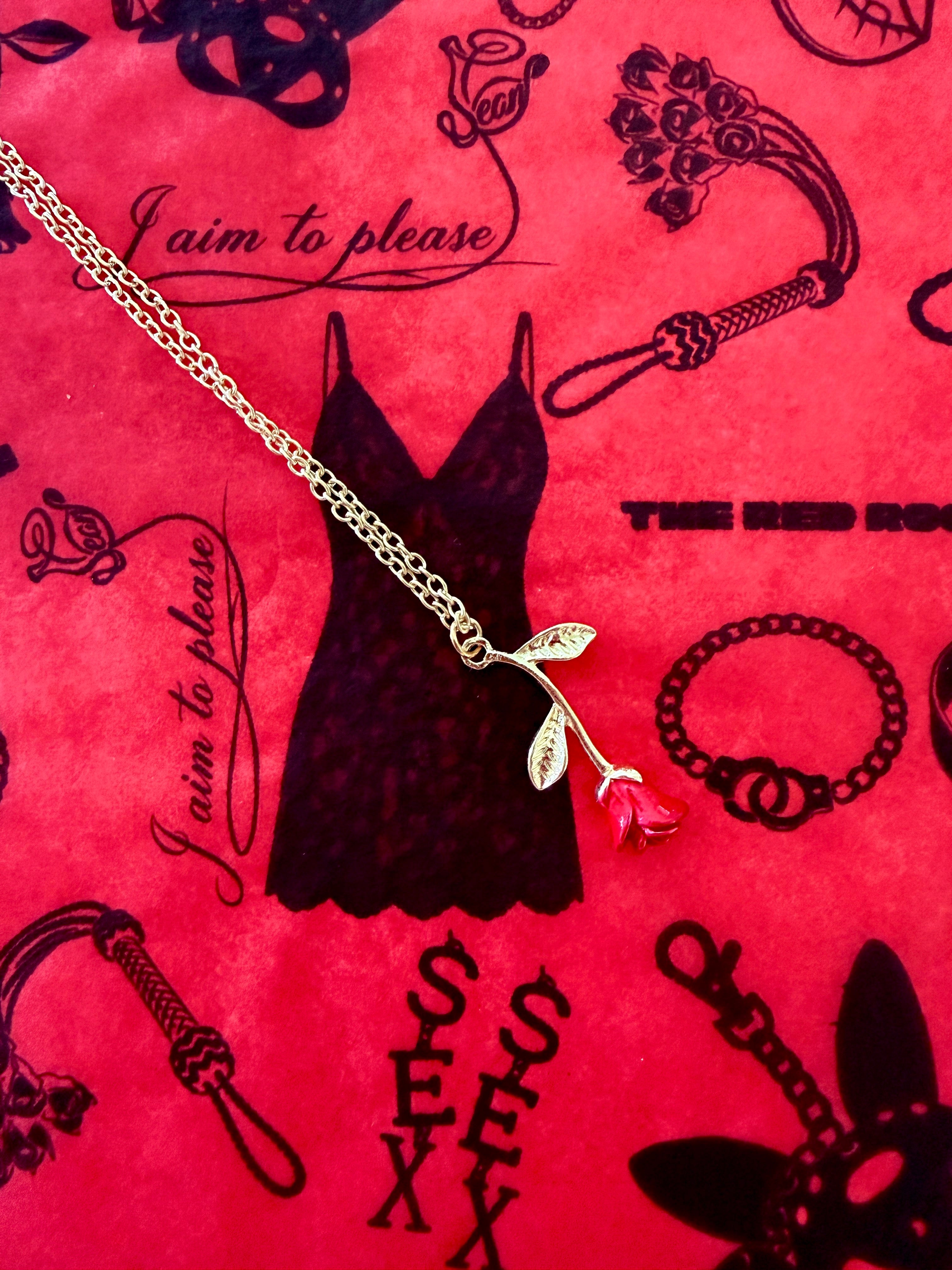 Red Gold Sean Rose Necklace
