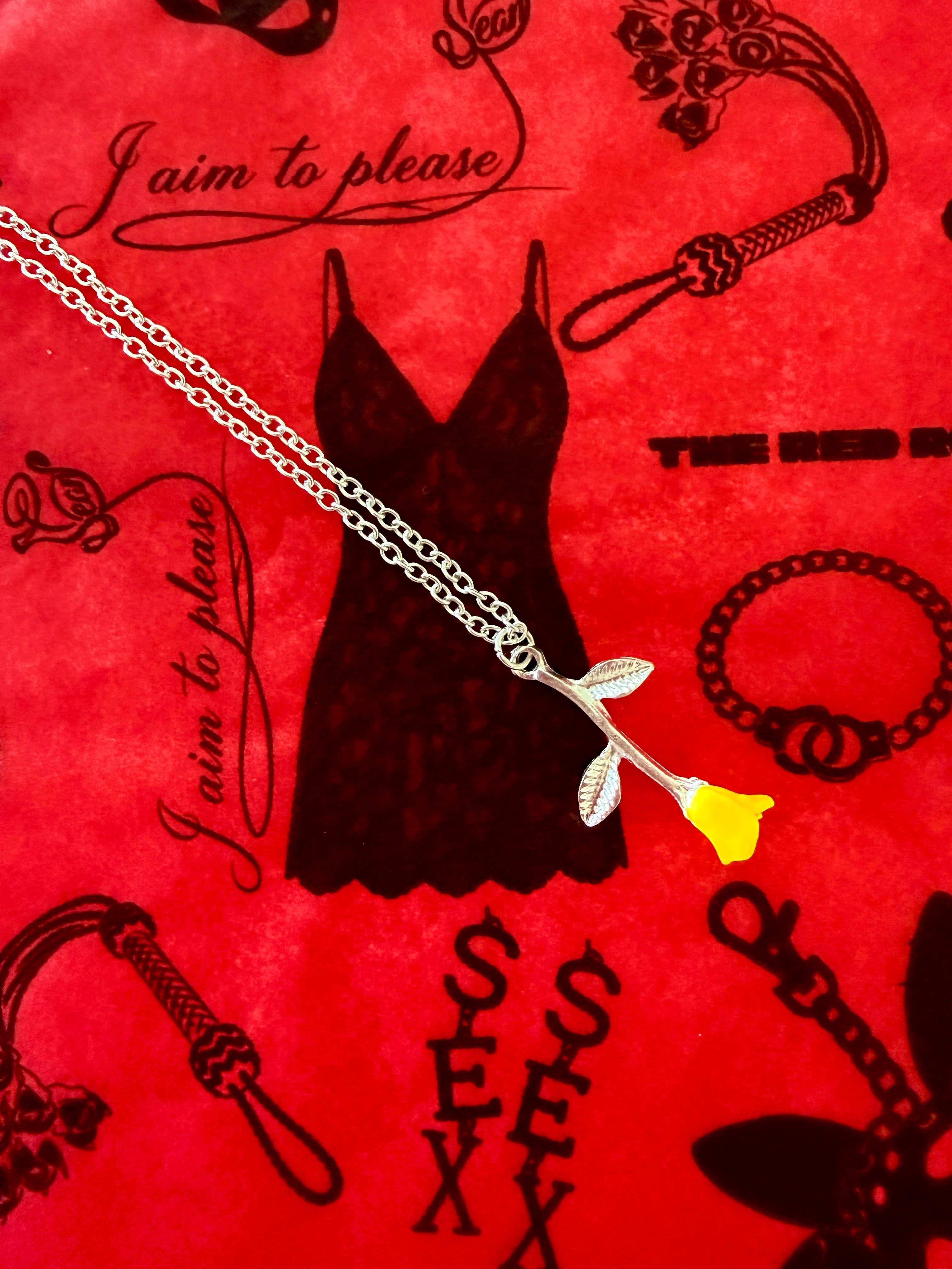 Yellow Sean Rose Necklace