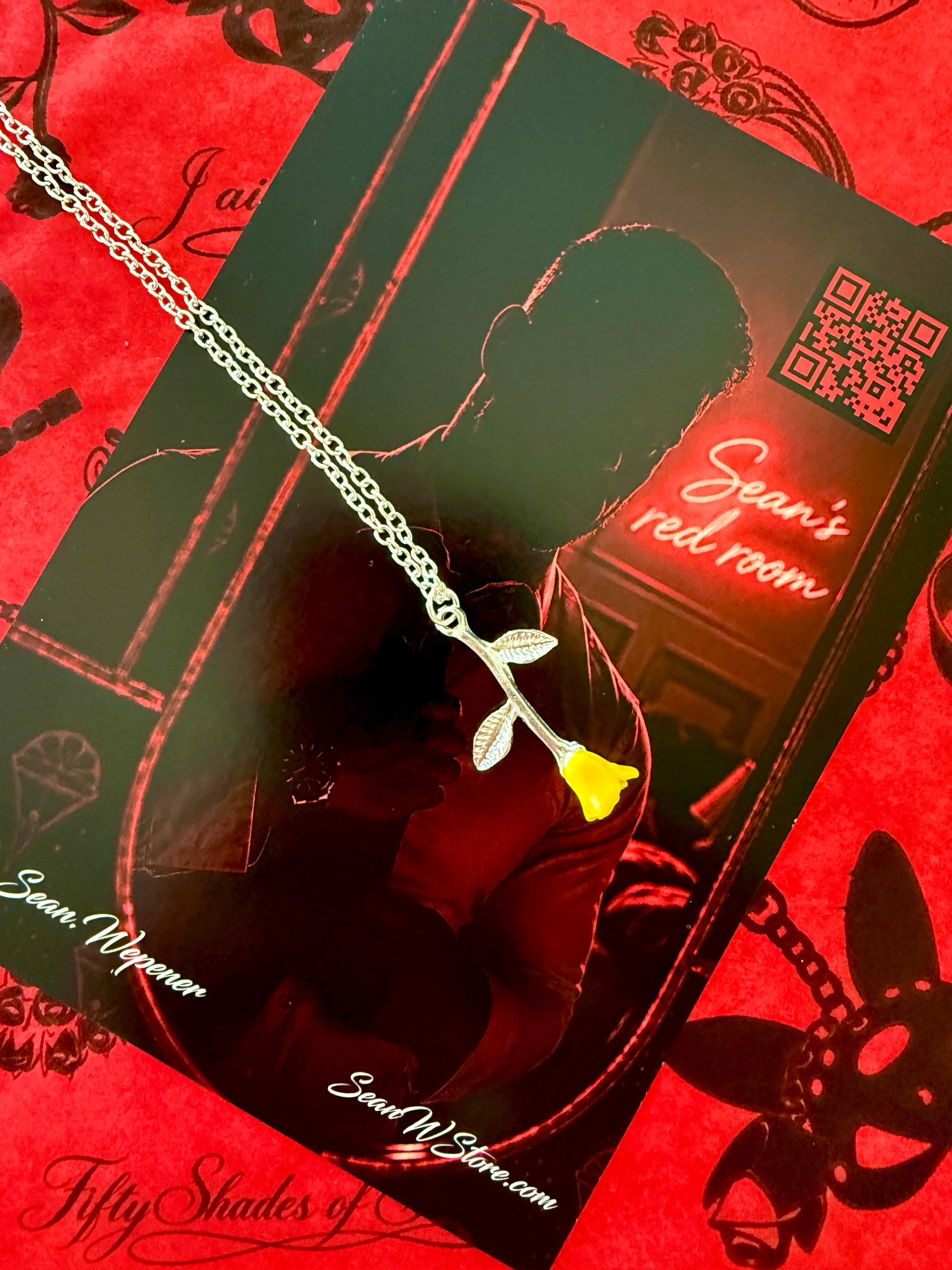 Yellow Sean Rose Necklace