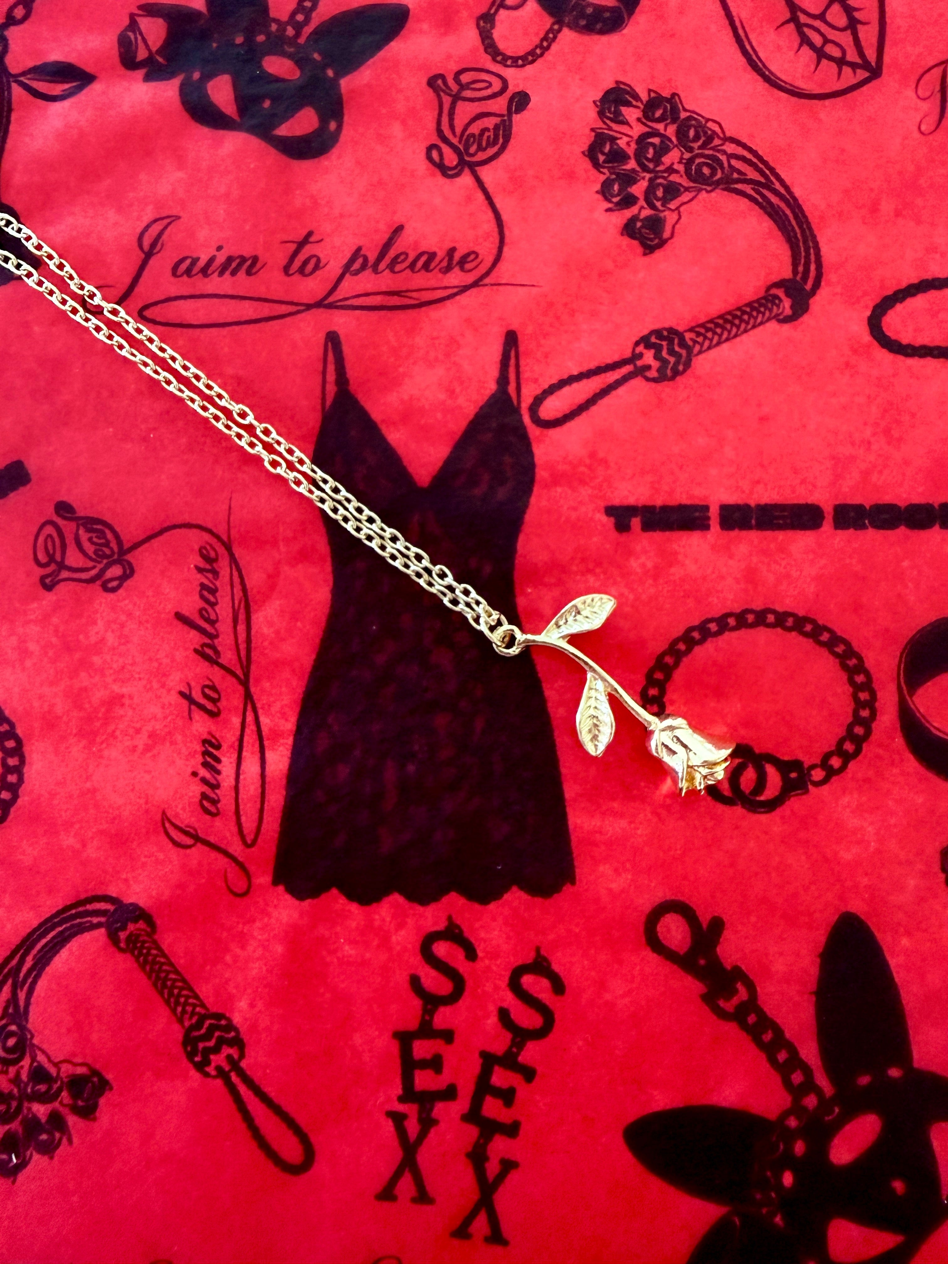 All Gold Sean Rose Necklace