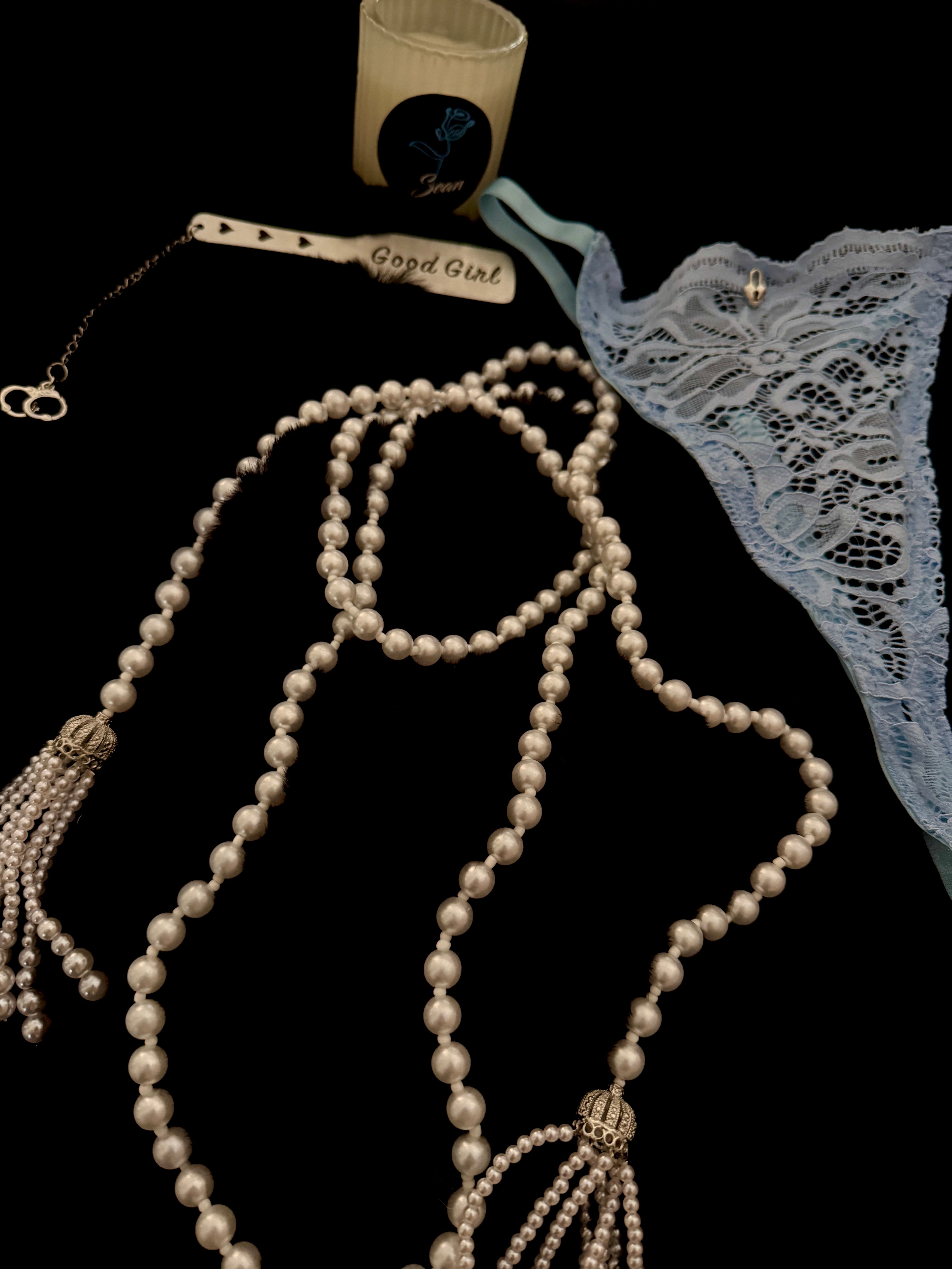 Long Kinky Pearl Necklace
