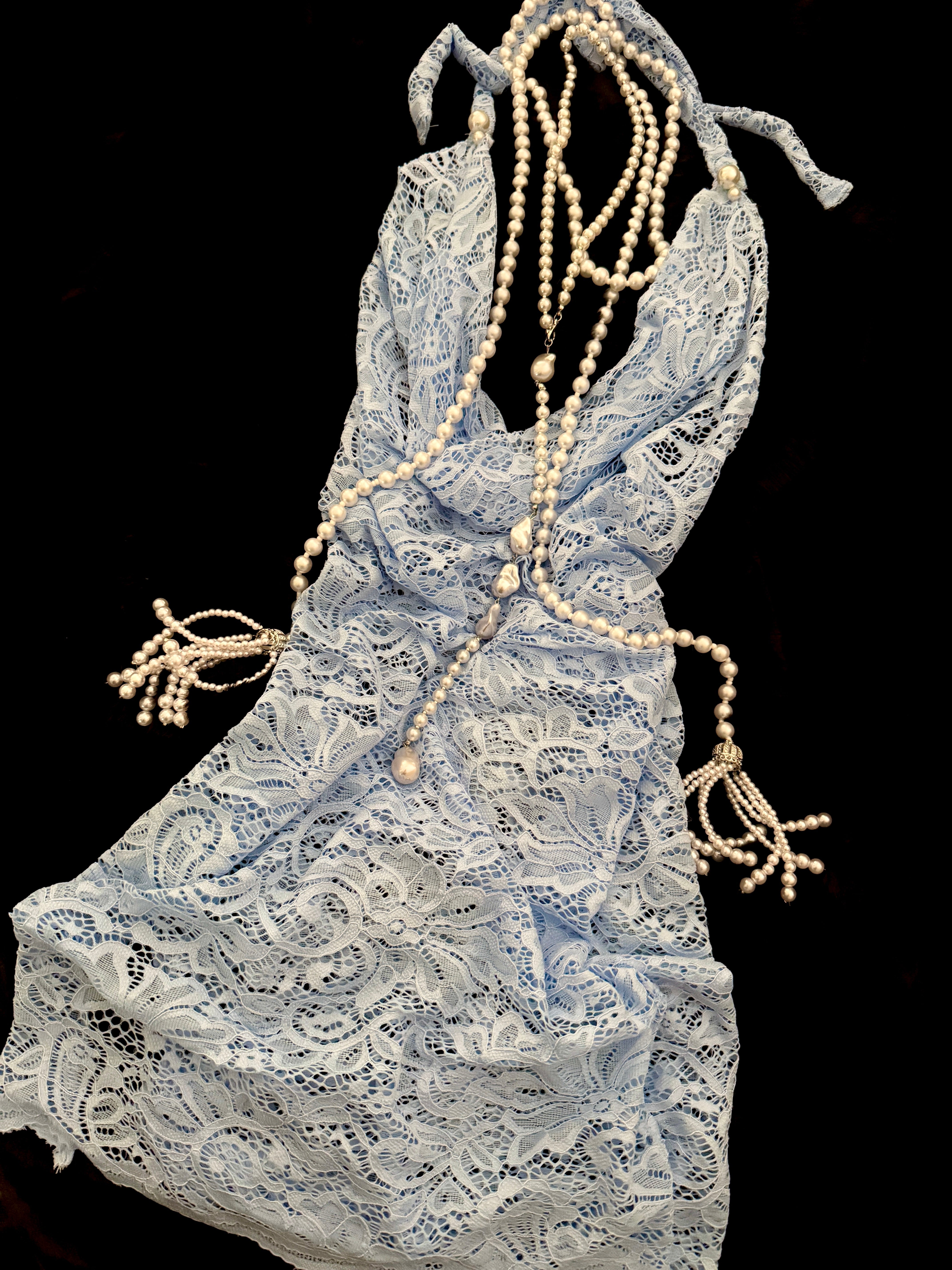 Long Kinky Pearl Necklace