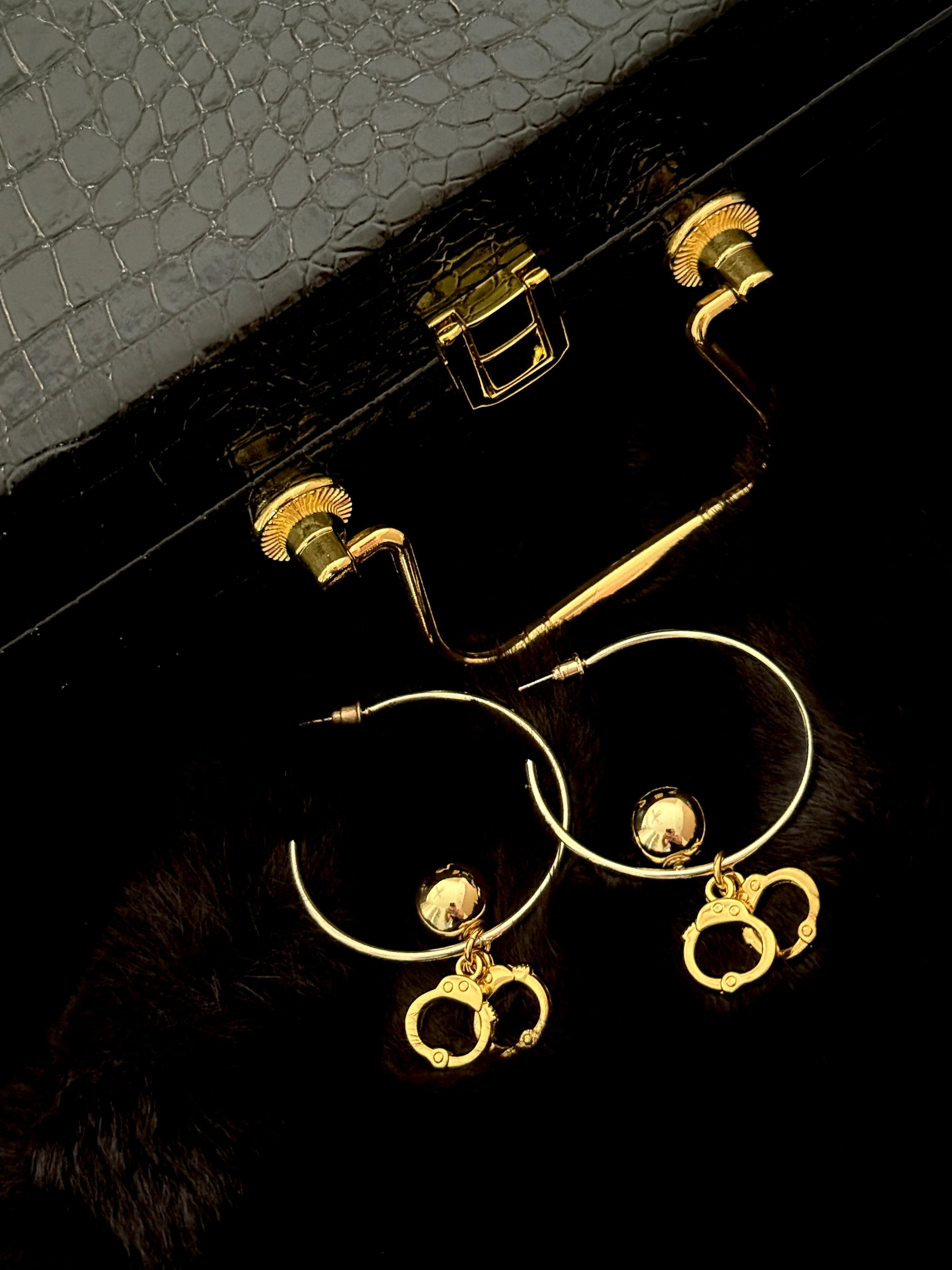 Pearl Gold Cuff Hoops