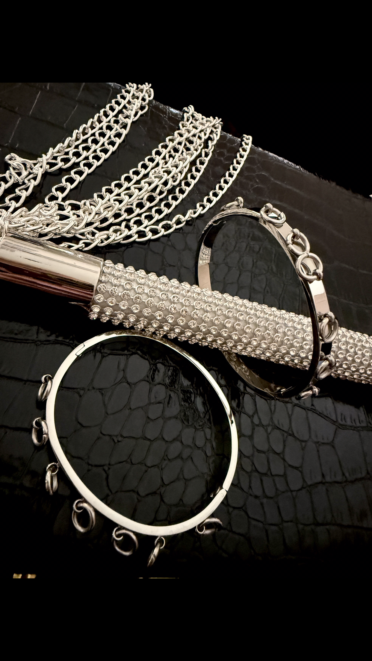 Feel It Chain & Rhinestone Whip