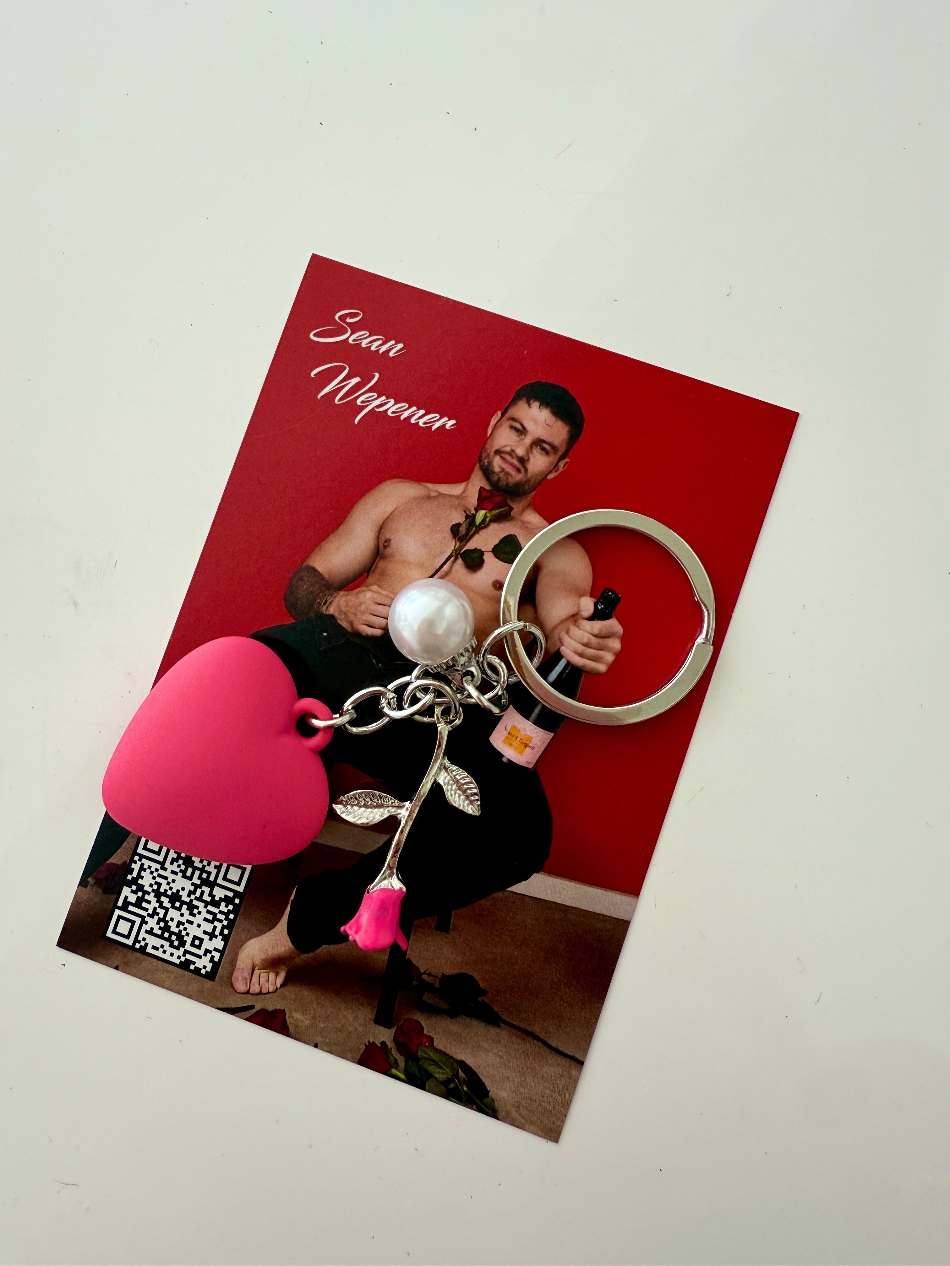 Hot Pink Sean Rose Key Ring