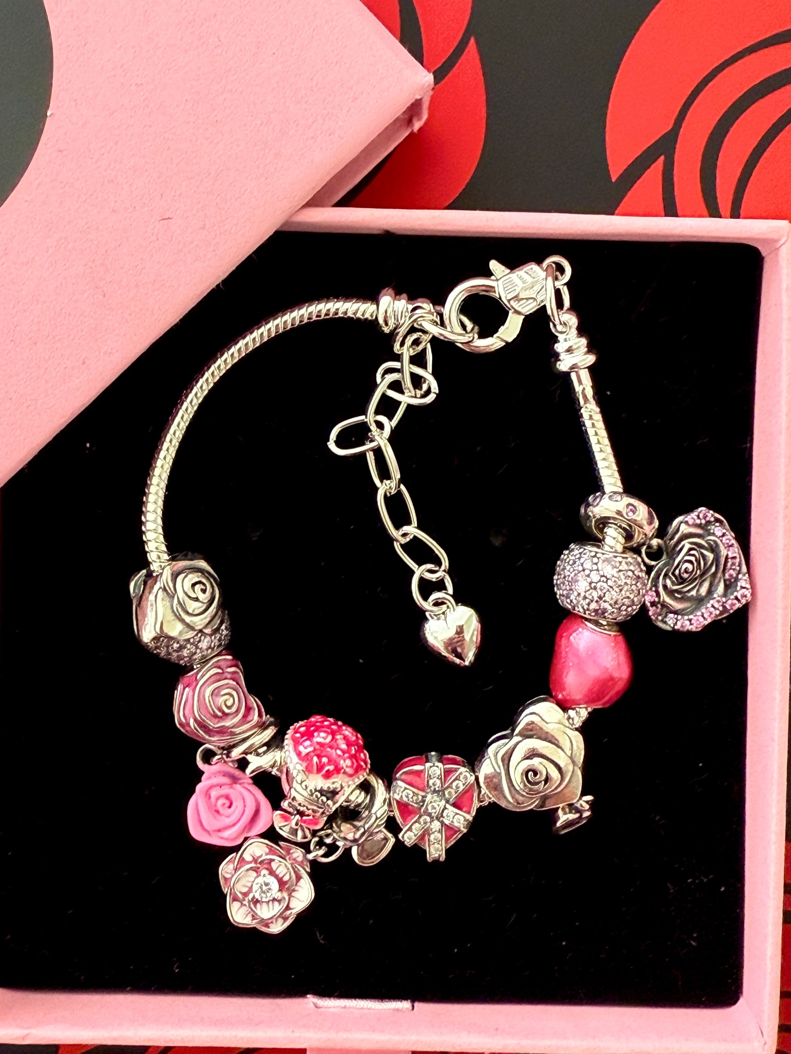 Pink Sean Rose Charm Bracelet
