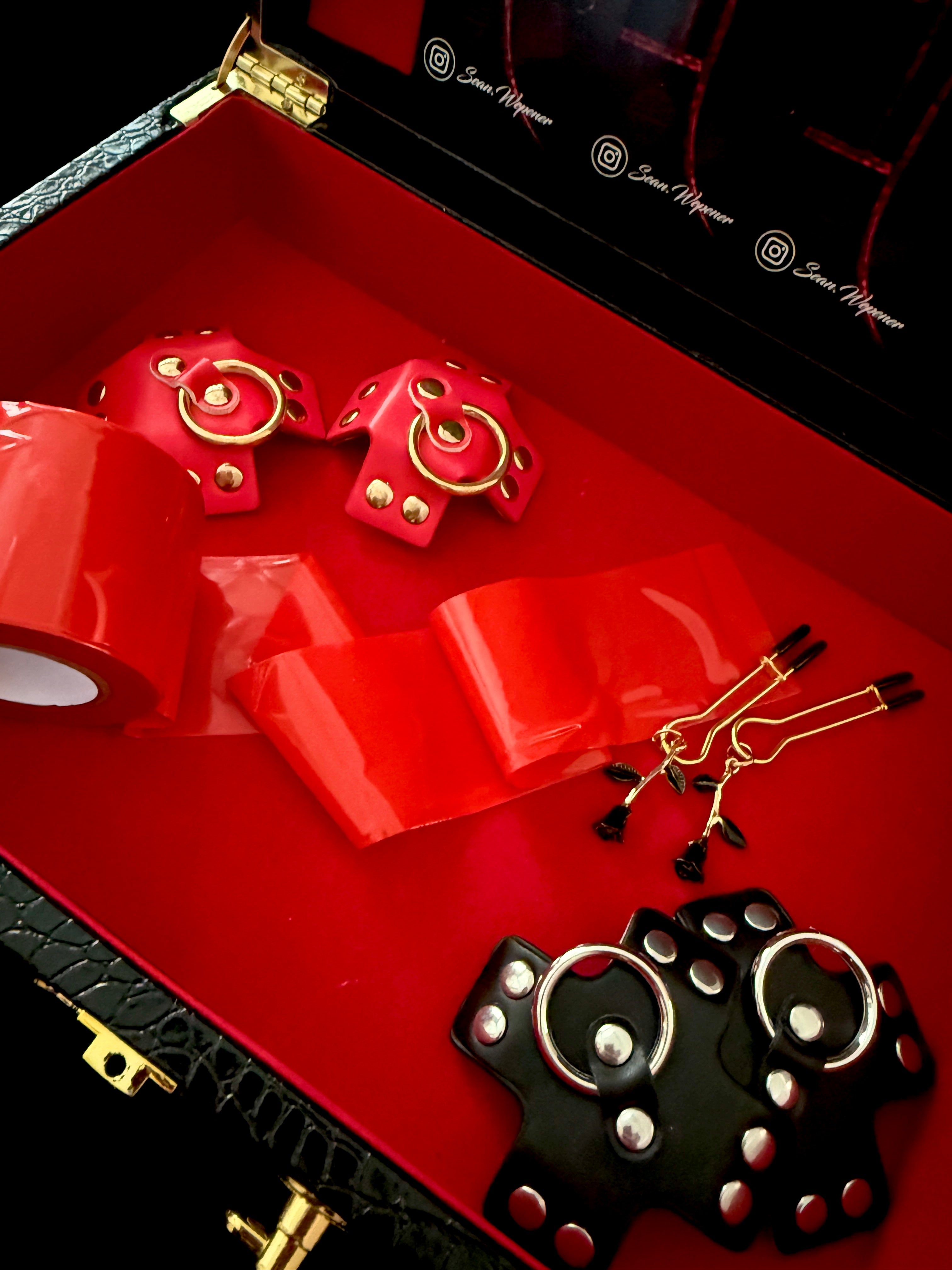 Red Studded Nipple Pasties
