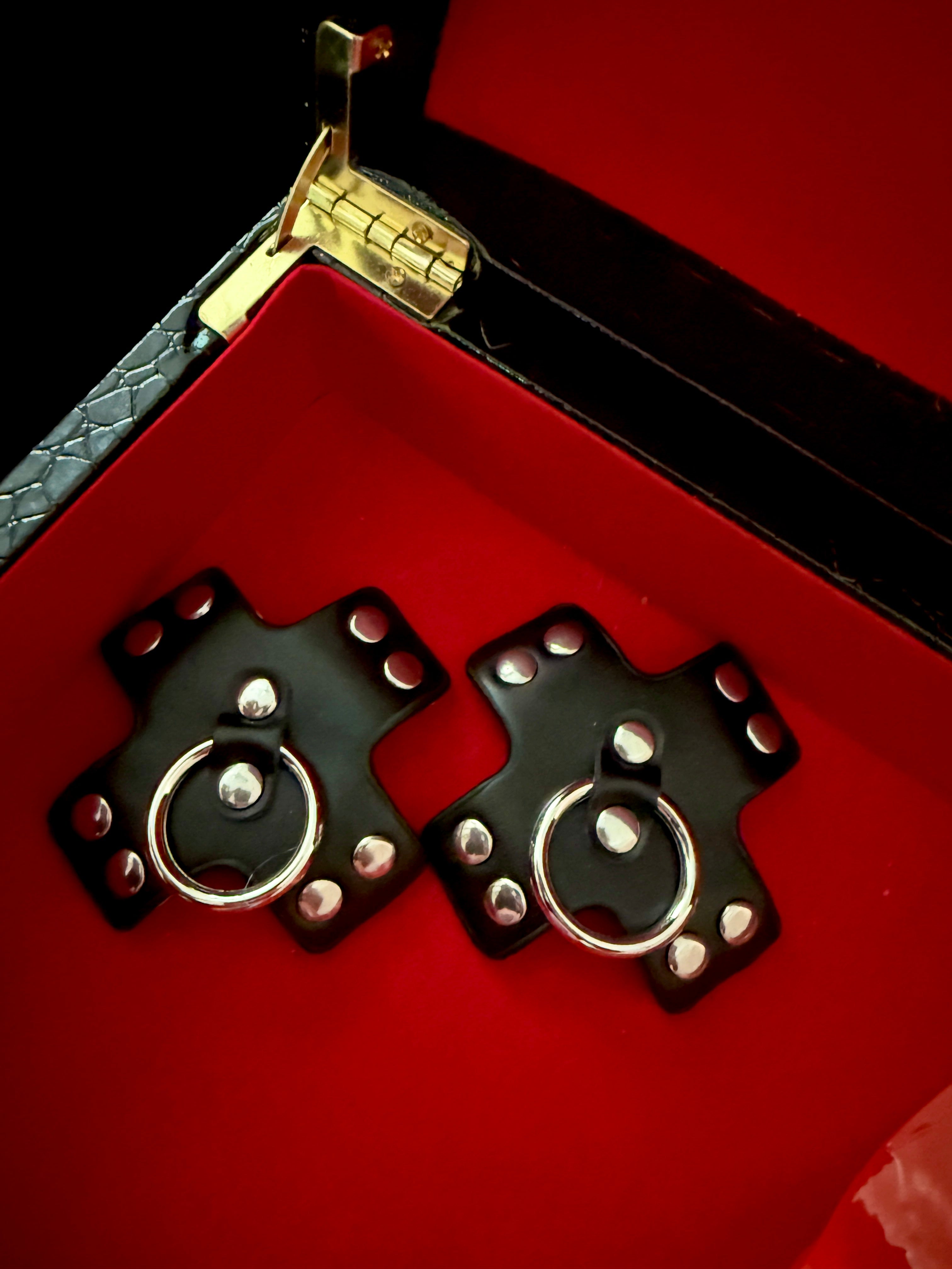 Black Studded Nipple Pasties