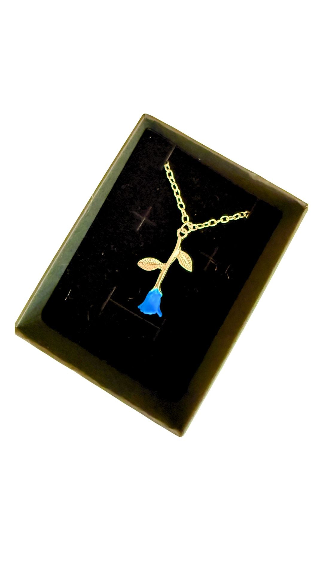 Blue Sean Rose Necklace